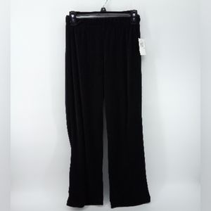 NWT Erika Petite Black Velour Juicy Early 2000's Style Cotton Blend Track Pants